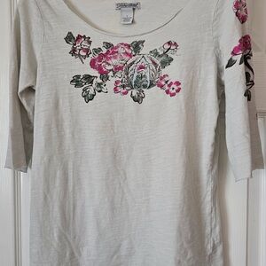 Lucky Brand Tissue Tee Scoop neck size Large